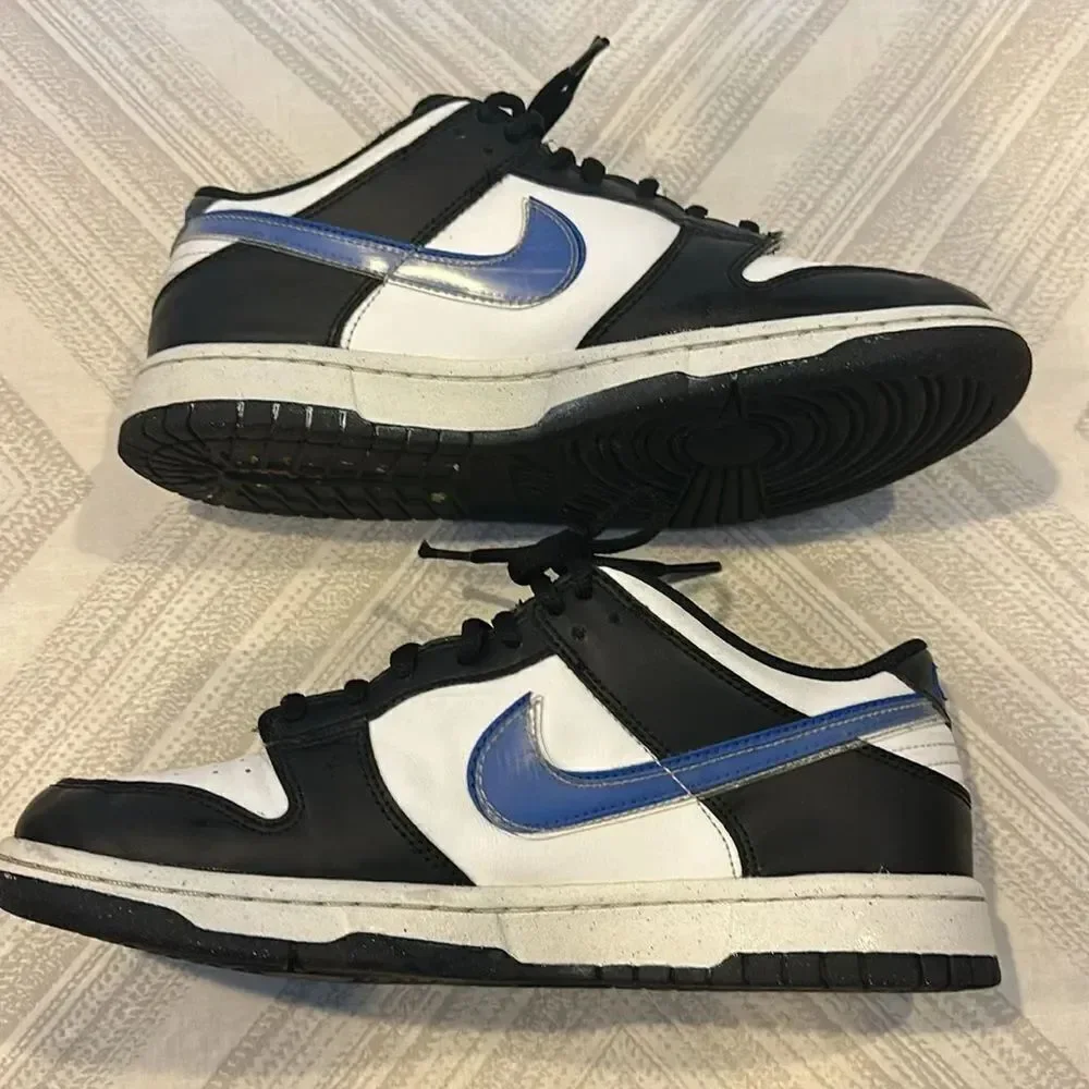 Nike Dunk Low Boys Black/Hyper Royal/Summit White/Black Sneakers - Size 6.5